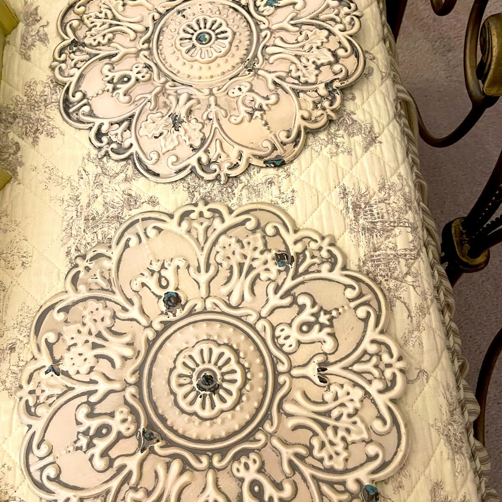 Antique shabby chic metal wall Decour